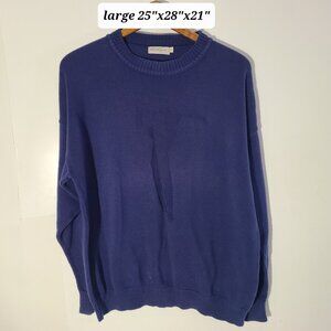 Vintage 80s Ben Hogan Captian Blue Hogan Silhouette Large Men's Golf Sweater USA